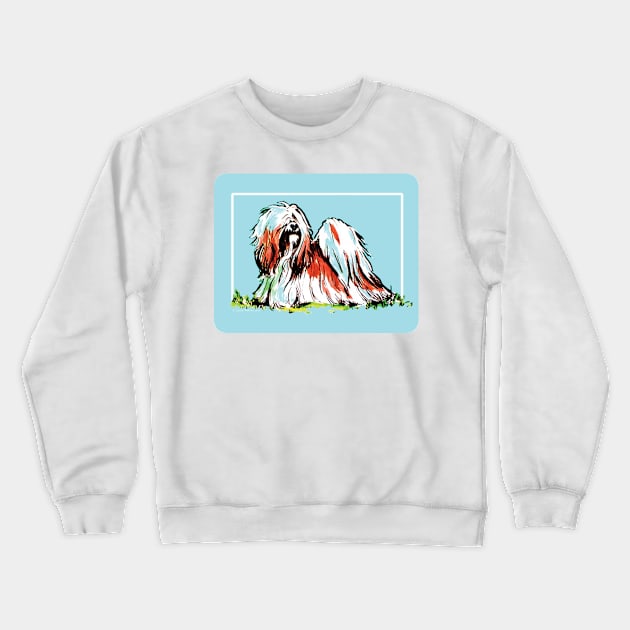 Lhasa Apso Crewneck Sweatshirt by chepea2